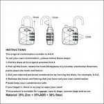 VIAGGI 3 Dial Travel Sentry Approved Security Luggage Resettable Combination Number Padlock - Yellow